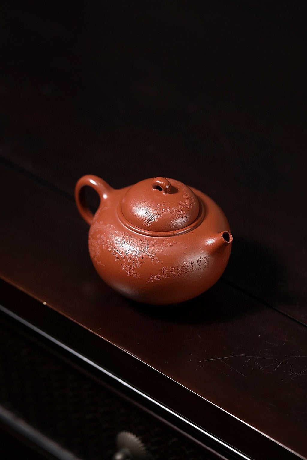 刻绘丨浑圆    朱泥，150cc，内推孔，张鑫宇