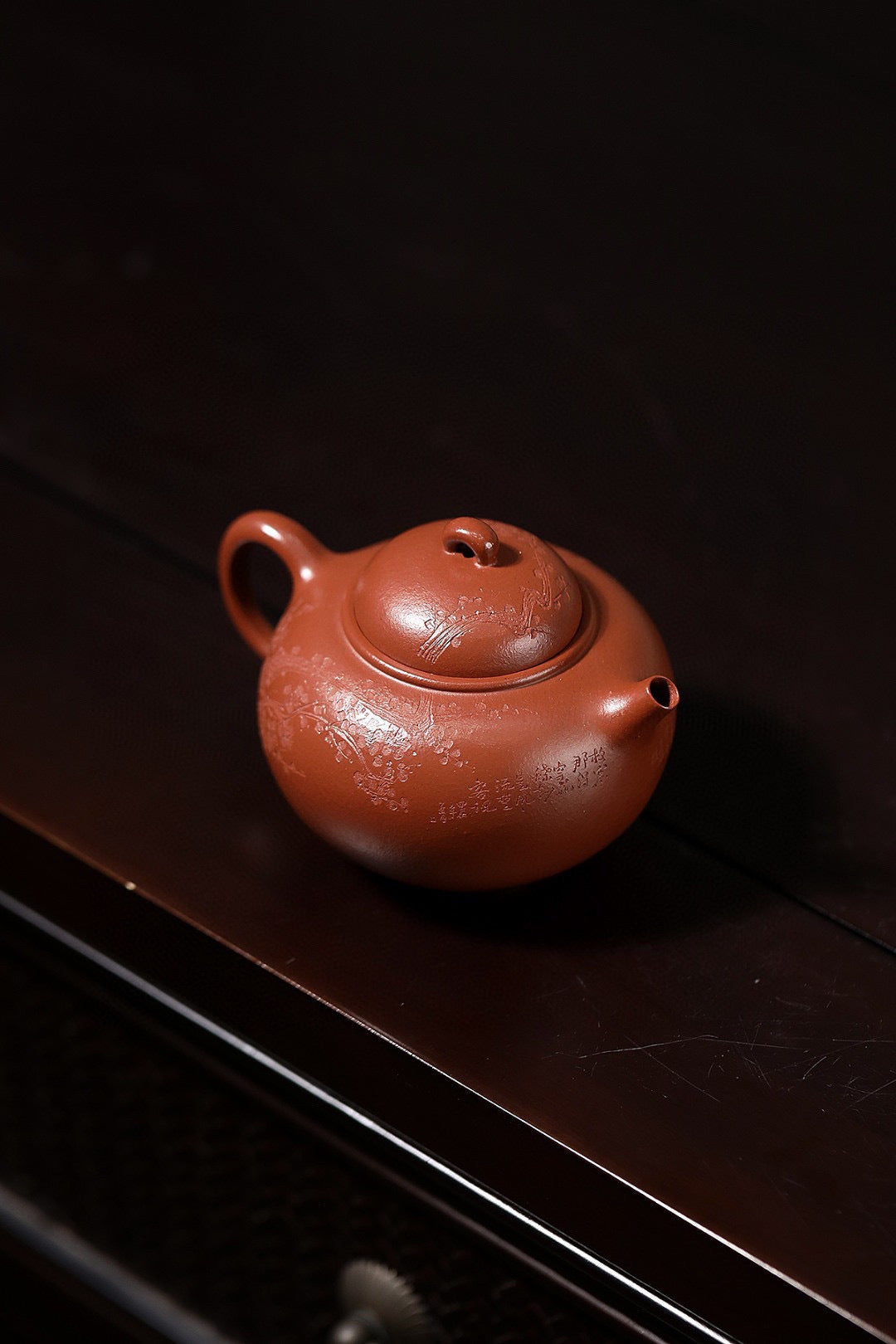 刻绘丨浑圆    朱泥，150cc，内推孔，张鑫宇