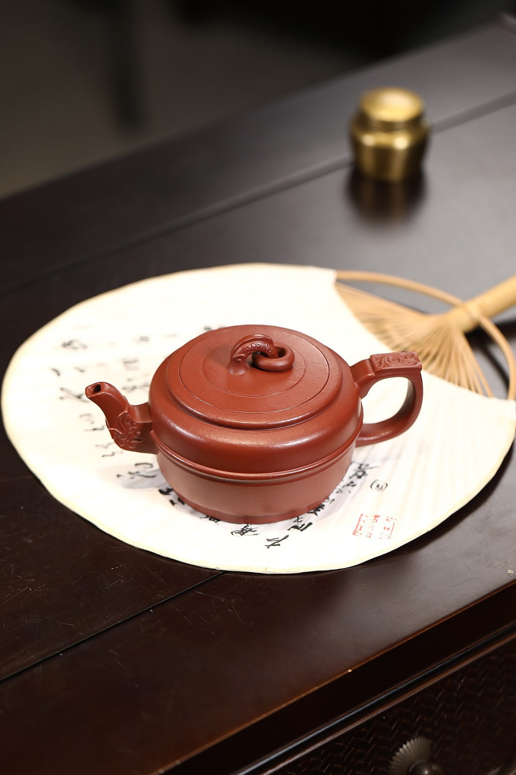 礼品｜集玉  朱泥，220cc，球孔，董健