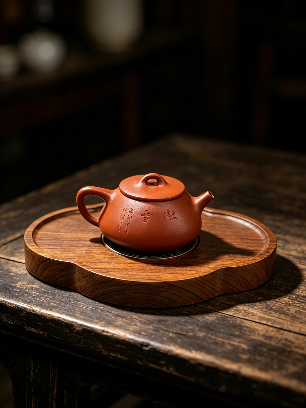 ✨【梅香入壶，一盏清欢渡岁月】✨ 作者：江南 品名：茗香石瓢 泥料：老朱泥 容量：240cc