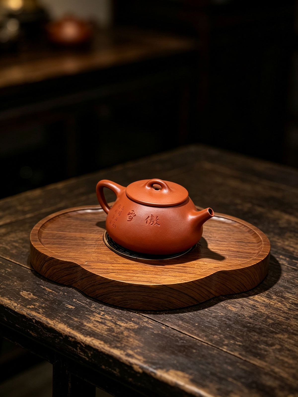 ✨【梅香入壶，一盏清欢渡岁月】✨ 作者：江南 品名：茗香石瓢 泥料：老朱泥 容量：240cc