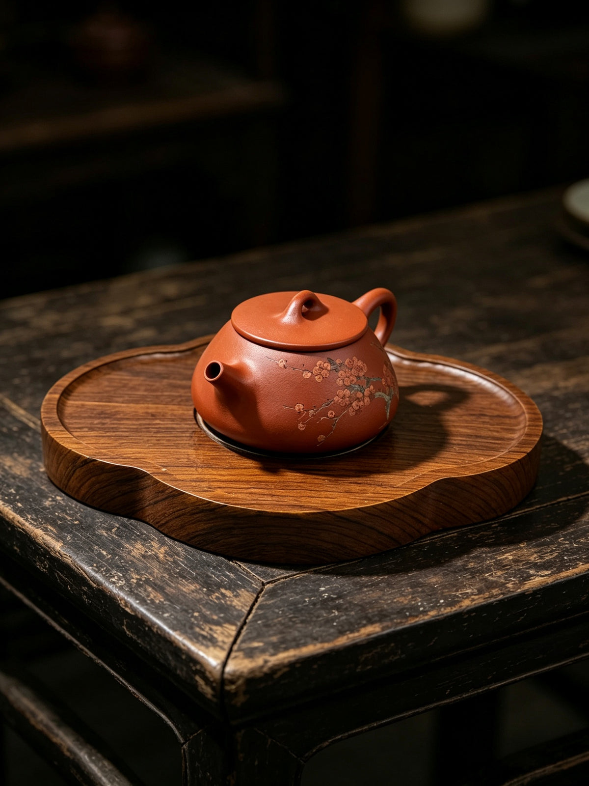 ✨【梅香入壶，一盏清欢渡岁月】✨ 作者：江南 品名：茗香石瓢 泥料：老朱泥 容量：240cc