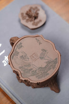 景舟嫡传·昌鸿紫砂｜双国大师李昌鸿《松段套组》是您传世典藏与高端礼赠的优选之作——原矿优质老紫泥·400cc ——顾景舟大师高徒·双国大师李昌鸿之作