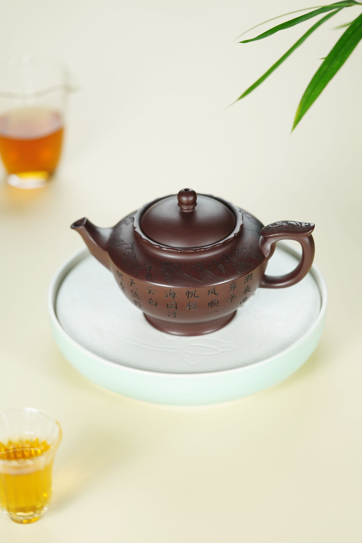 范大生嫡脉｜范秀芳制 范伟群装饰｜双省大师联诀紫砂臻品《碧帆壶》传世收藏·礼赠双绝重器！  ——原矿优质紫泥·380cc