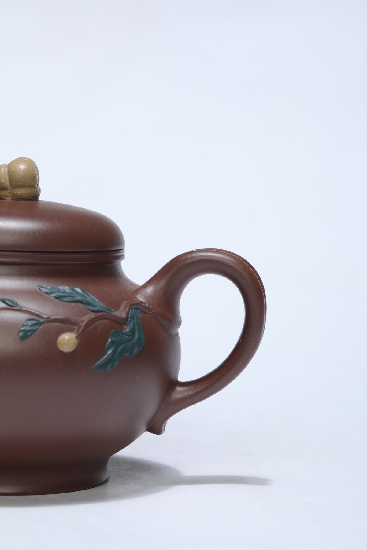 彩刻江山 礼藏之巅｜紫砂界彩刻山水标杆·李峰臻品《柿柿如意壶》礼藏双绝 传世重器！  ——原矿优质老紫泥·280cc