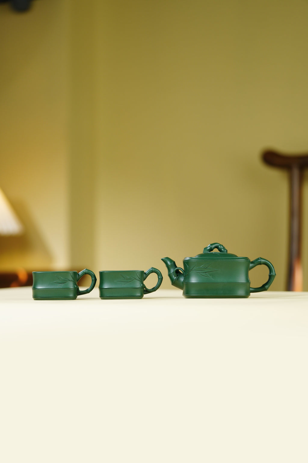 范泽锋高徒·邱爽紫砂潜力臻品《竹段套组》是您礼藏双绝的高端艺术重器👍  ——原矿优质苏门答腊青·260cc