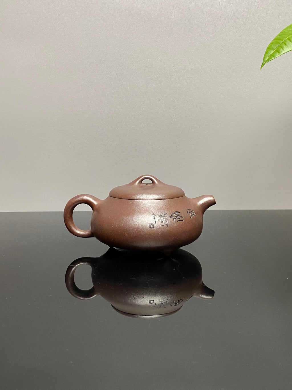 明清技艺 浮雕圣手·郑裕忠【汉棠石瓢】 ——原矿优质老紫泥柴烧·290cc浮雕圣手·郑裕忠