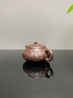 明清技艺 浮雕圣手·郑裕忠【汉棠石瓢】 ——原矿优质老紫泥柴烧·290cc浮雕圣手·郑裕忠