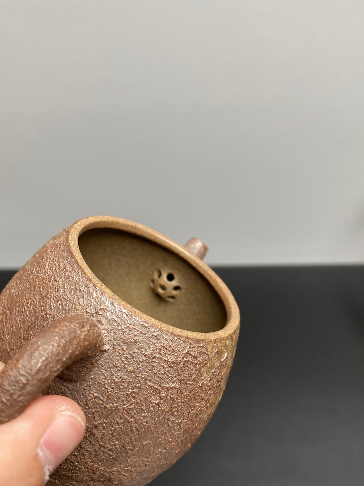 新品❤️紫砂全手工仿铁壶臻品《铁韵织尘壶》｜安辛陶·古拙孤品👍  ——原矿优质段泥柴烧·180cc