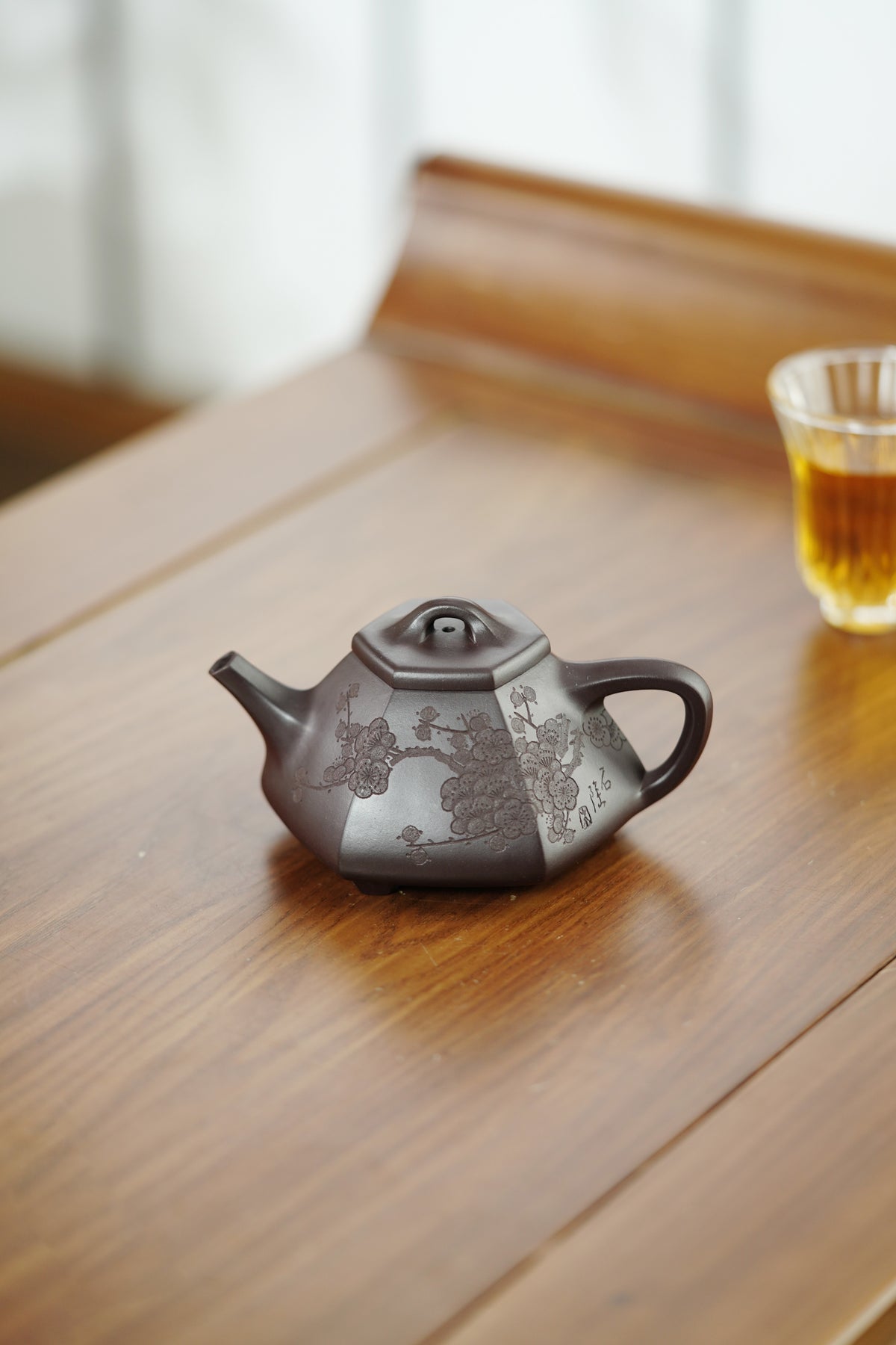 中国紫砂界当代梅王·朱炳浩(石陶）本工巅峰臻品《六方石瓢》｜稀世臻藏·礼藏天花板重器 ——原矿优质老紫泥·130cc