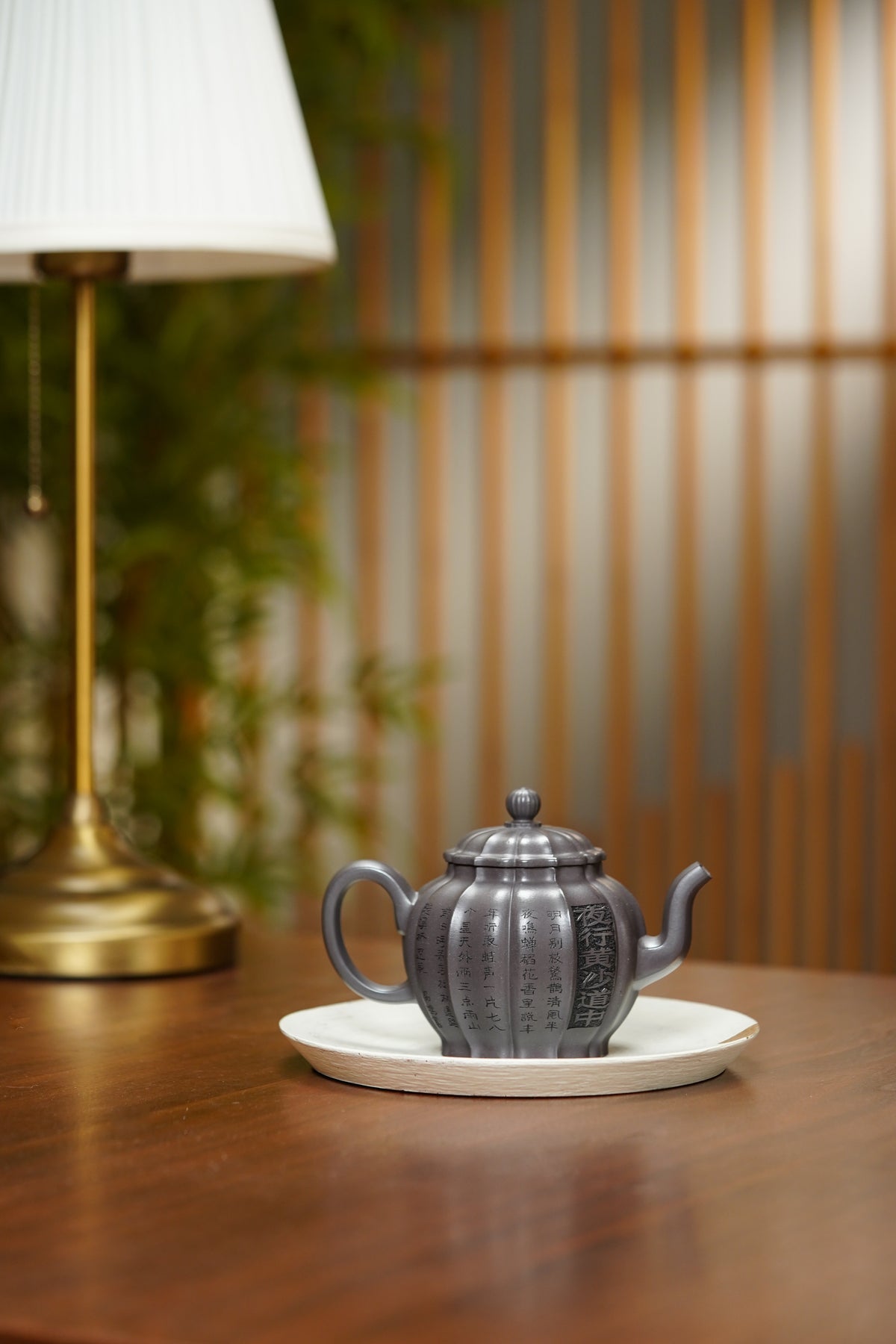 景舟嫡传·昌鸿紫砂｜双国大师李昌鸿《筋纹宝莲壶》是您传世典藏与高端礼赠的优选之作——原矿优质天青泥·300cc