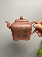 紫砂界80后方器标杆·耿浩潜力臻品《鸣远四方壶》甄选原矿优质底槽清·380cc
