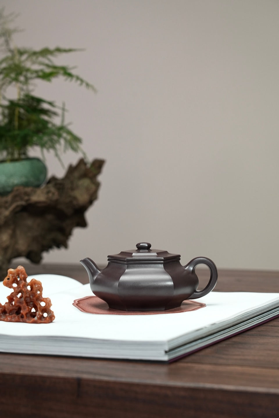 紫砂界80后方器标杆·耿浩潜力臻品《锦方壶》高工耿浩全手工亲制，甄选原矿优质老紫泥·220cc