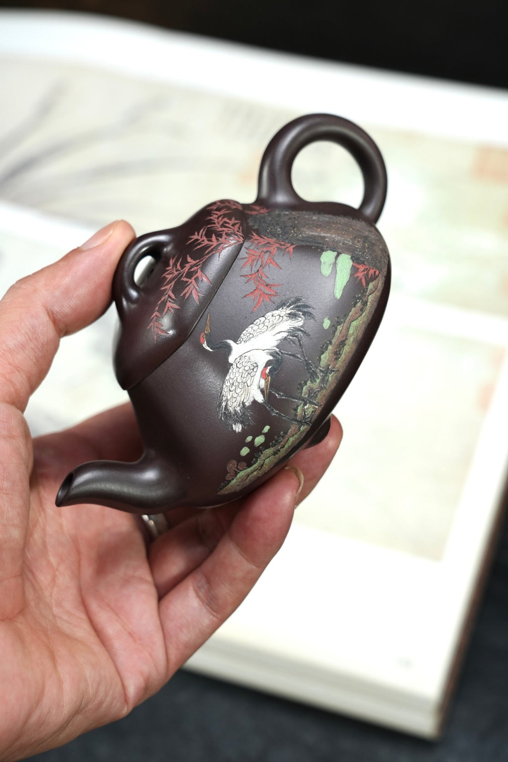紫砂界80后方器标杆·耿浩潜力臻品《鸽嘴石瓢壶》高工耿浩全手工亲制，甄选原矿优质老紫泥·170cc
