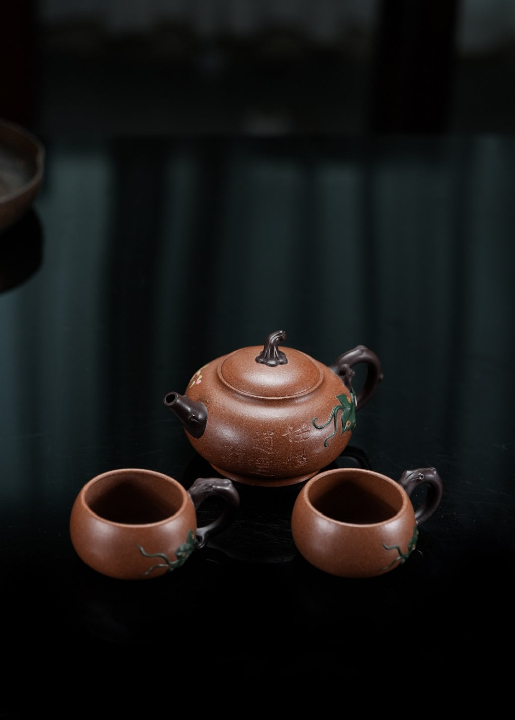 蒋蓉之女 传世花器｜蒋艺华·非遗紫砂巅峰重器《瓜韵套组》——原矿优质降坡泥 ·200cc