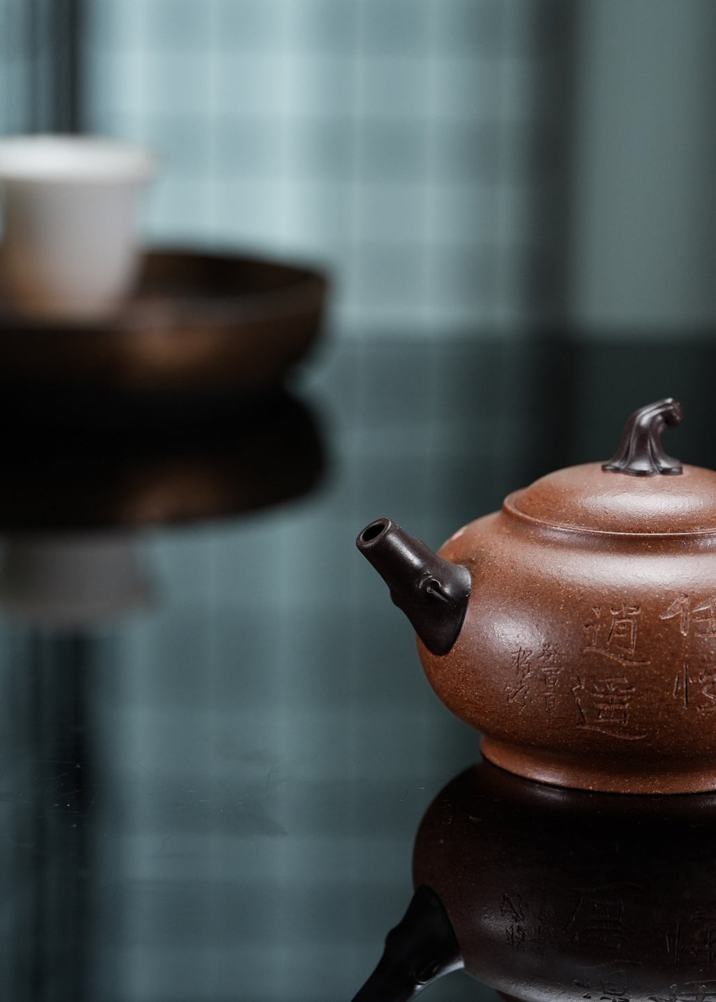 蒋蓉之女 传世花器｜蒋艺华·非遗紫砂巅峰重器《瓜韵套组》——原矿优质降坡泥 ·200cc