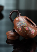 蒋蓉之女 传世花器｜蒋艺华·非遗紫砂巅峰重器《瓜韵套组》——原矿优质降坡泥 ·200cc