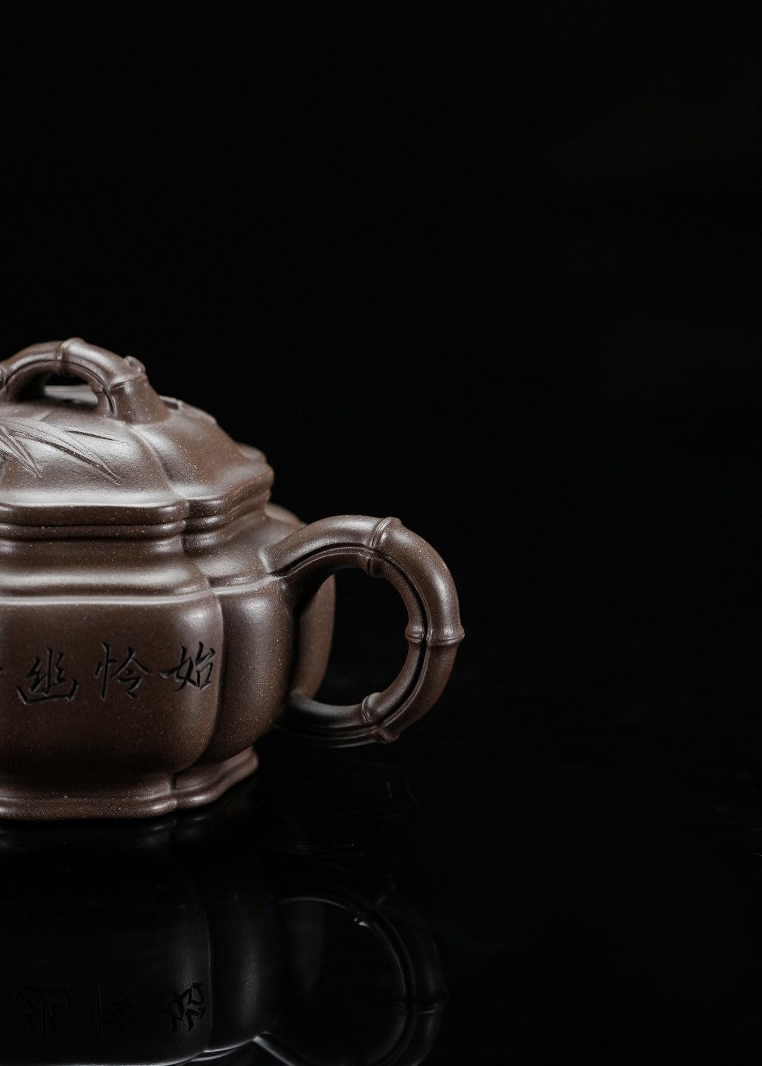 蒋蓉之女 传世花器｜蒋艺华·非遗紫砂巅峰重器《竹韵筋纹系列》收藏传世·高端礼赠艺术珍品！  ——原矿优质青泥 ·200cc（入册款代表作）