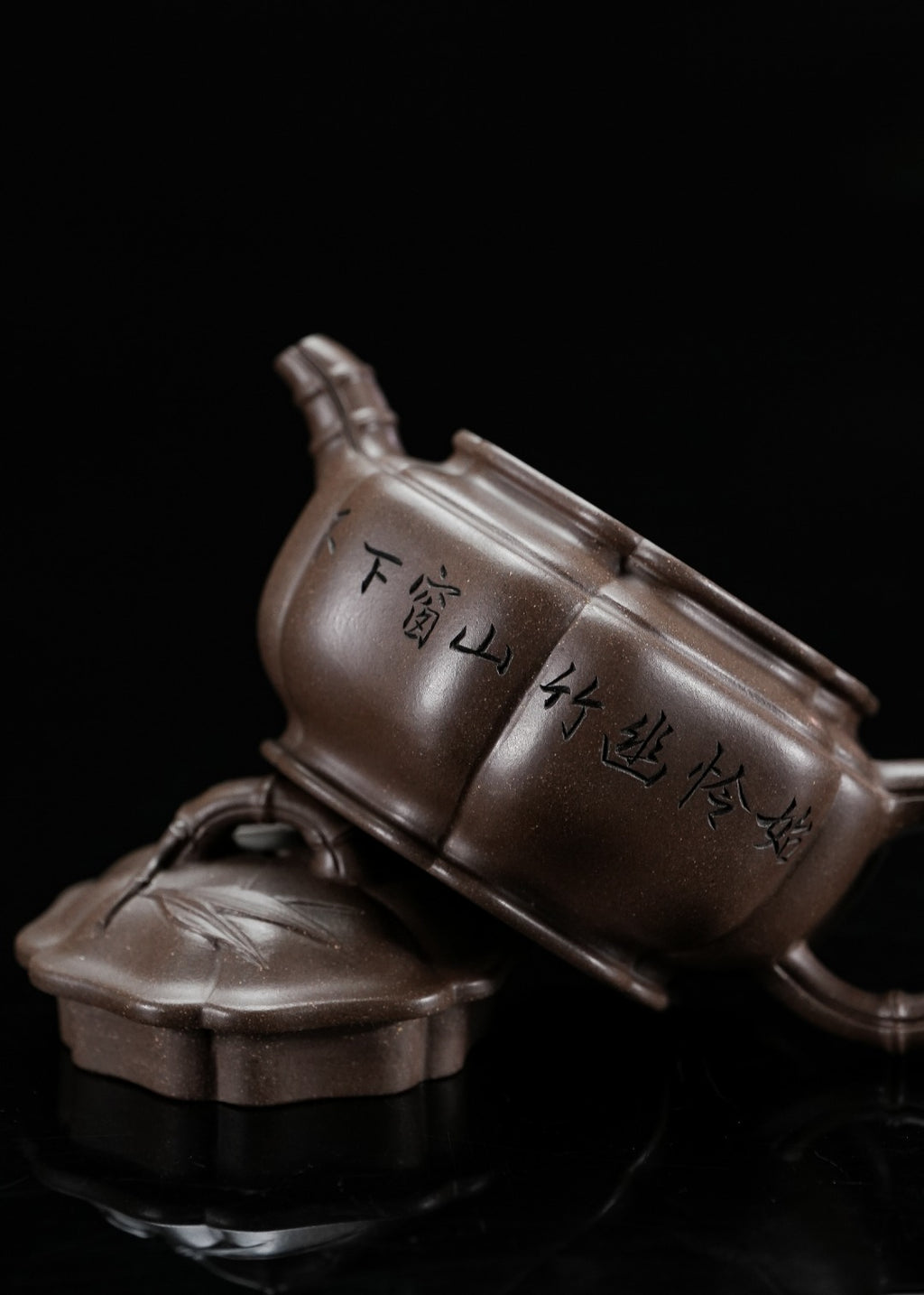 蒋蓉之女 传世花器｜蒋艺华·非遗紫砂巅峰重器《竹韵筋纹系列》收藏传世·高端礼赠艺术珍品！  ——原矿优质青泥 ·200cc（入册款代表作）