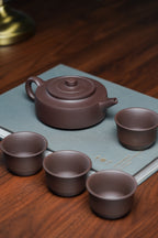 四国大师葛军·紫砂重器《周盘套组》鼎级荣衔👍高端礼赠首选! ——原矿优质老紫泥·320cc