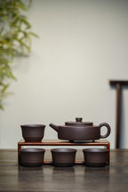 四国大师葛军·紫砂重器《周盘套组》鼎级荣衔👍高端礼赠首选! ——原矿优质老紫泥·320cc